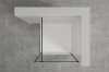 Invena ścianka walk-in 80x200 transparentna czarna rama szkło 8 mm hartowane