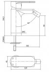Bateria bidetowa sztorcowa Cresa nkiel S951-317
