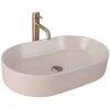 Umywalka ceramiczna nablatowa REA NADIA 60 BEIGE MATT beżowa matowa