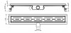Odpływ liniowy 90 cm do zabudowy pod płytkę XMD013