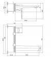 Bateria umywalkowa podtynkowa Larga chrom z boksem S951-386