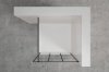 Invena ścianka walk-in 120x200 czarna kratka loft szkło 8 mm hartowane 