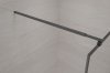 Invena ścianka walk-in 120x200 transparentna czarna rama szkło 8 mm hartowane