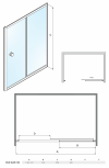 Drzwi prysznicowe Duo Slide 120x195