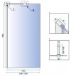 Ścianka prysznicowa walk-in REA AERO N 110 transparent