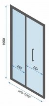 Kabina prysznicowa prostokątny Rapid Fold 100x80 REA-K6400^REA-K6421