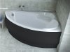 BESCO Wanna narożna Finezja Nova prawa 170x110 z czarną obudową + syfon