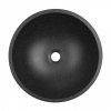 Umywalka nablatowa granitowa okrągła Amber czarna 41 cm 