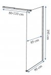 Ścianka szklana Aero 90 cm REA-K7553