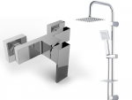 Bateria natryskowa/prysznicowa KVADRATO BLQ 040D + Kolumna natryskowa DROP PL5 00KX