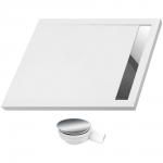 Brodzik 120x100 WEST NEW biały +ruszt chrom +syfon