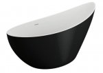 Wanna wolnostojąca akrylowa Zoe 180x80 cm czarny mat 