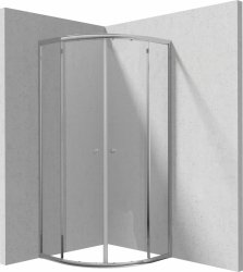 KABINA PRYSZNICOWA półokrągła DEANTE CILANTRO 90cm chrom transparentne