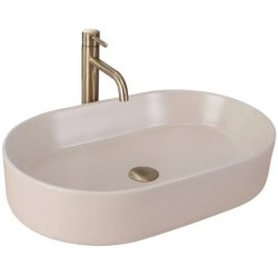 Umywalka ceramiczna nablatowa REA NADIA 60 BEIGE MATT beżowa matowa
