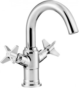 Bateria umywalkowa Temisto z korkiem click-clack chrom BQT_021D