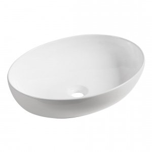 Umywalka ceramiczna nablatowa owalna Desna 51x39 biała