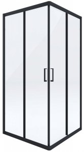 Kabina kwadratowa transparentna FUNKIA NERO 90 czarna KYC_N41K