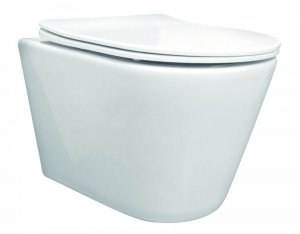 Miska WC wisząca bezkołnierzowa Milos z deską 