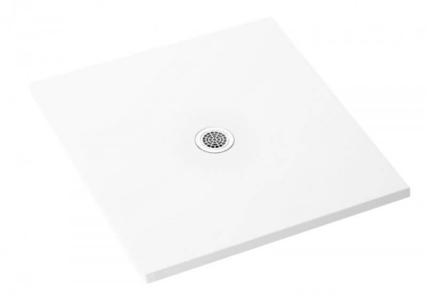 Brodzik kwadratowy Fresco Biały 100x100x1,3x2,5 cm posadzkowy połysk