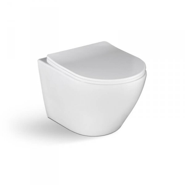Zestaw stelaż podtynkowy Super Slim 35 Rimless Eco Box + Round Duo chrom + miska Desna