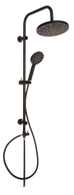 Bateria natryskowa Paros czarna + deszczownica Dark
