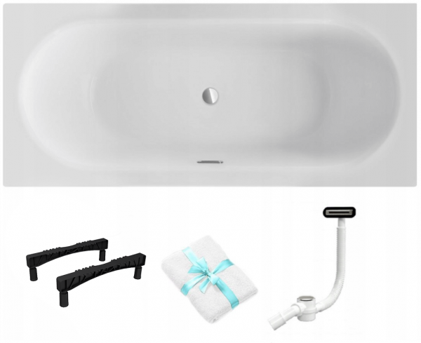 BESCO Wanna 170x75 Vitae SLIM PLUS + Syfon CHROM