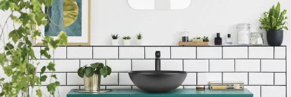 Umywalka ceramiczna nablatowa okrągła Tinos czarny półmat