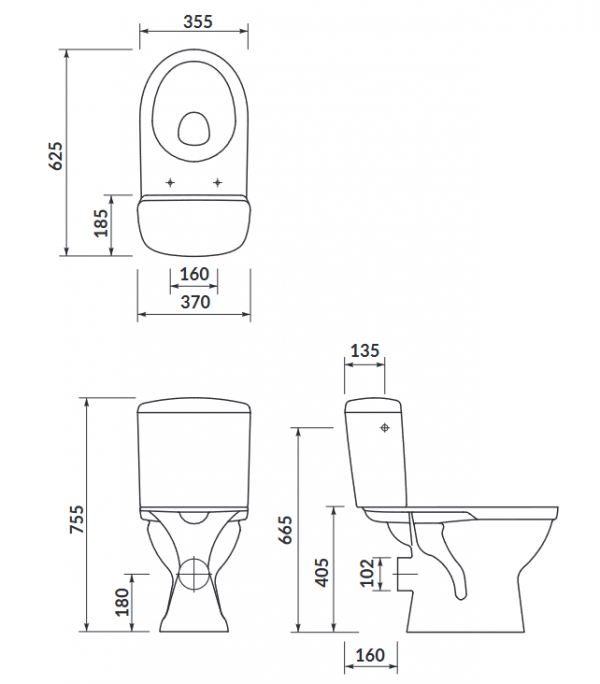 CERSANIT Merida Kompakt WC Poziomy z deską 