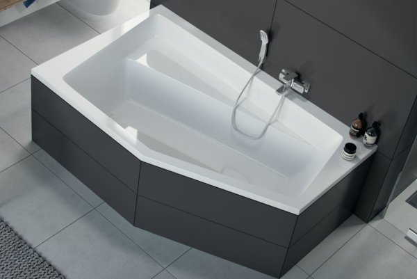 Wanna asymetryczna VESPER 160x100 lewa