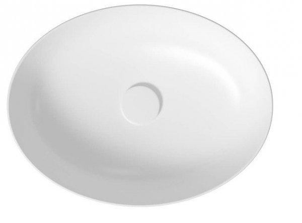 Umywalka ceramiczna nablatowa Larga Elipsa 50x38 cm biała