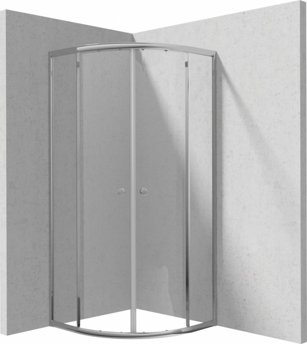 KABINA PRYSZNICOWA półokrągła DEANTE CILANTRO 90cm chrom transparentne