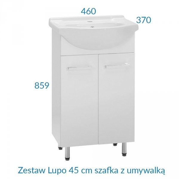 Zestaw Lupo 45 cm szafka z umywalką AM-LUD-450-27