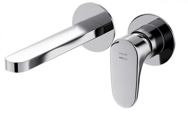 Bateria umywalkowa podtynkowa Inverto chrom z boksem dwa mieszacze S951-302