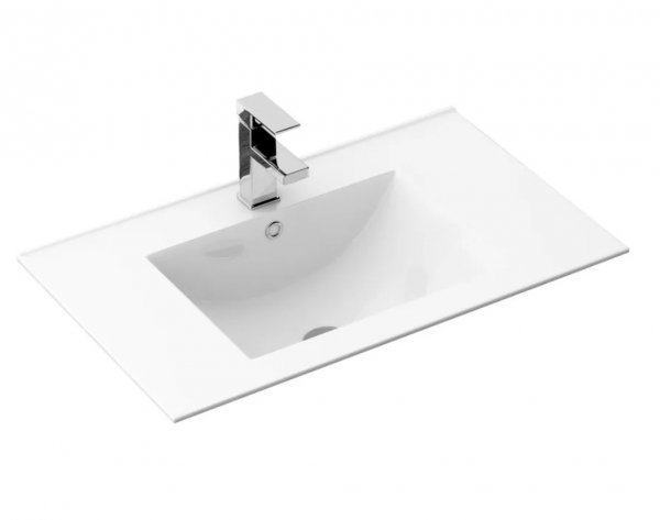 Umywalka wpuszczana ceramiczna REA DAFNE 60 biała prostokątna