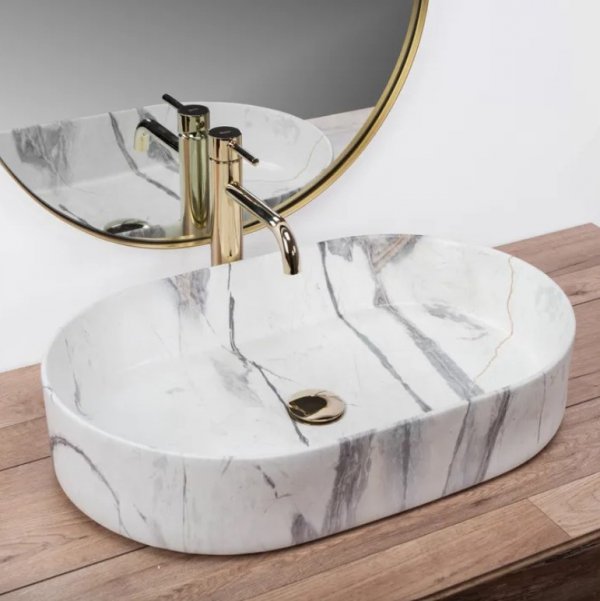 Umywalka ceramiczna nablatowa REA NADIA 60 SAND