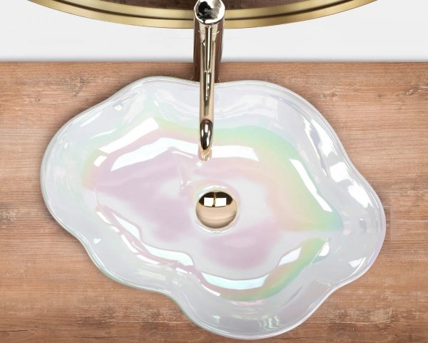 Umywalka nablatowa ceramiczna Pearl Akoya  