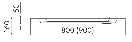 Brodzik półokrągły 80x80x16 Eko 2.0