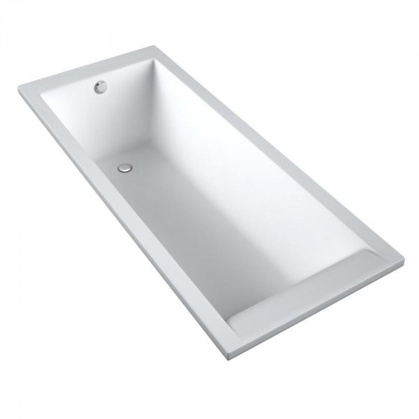WANNA prostokątna SCHEDPOL KRONOS SLIM 150x70 biała nogi syfon chrom gratis