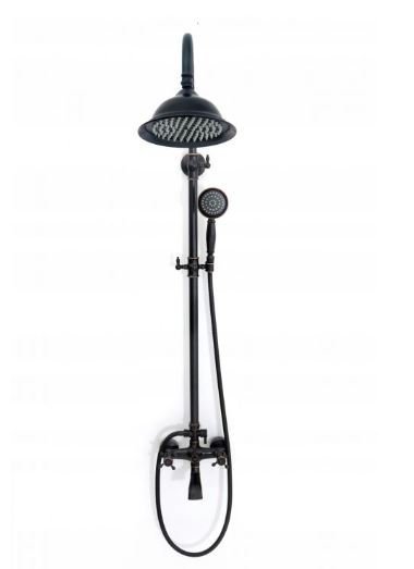 Zestaw natryskowy z baterią Retro Old Black REA-P2366