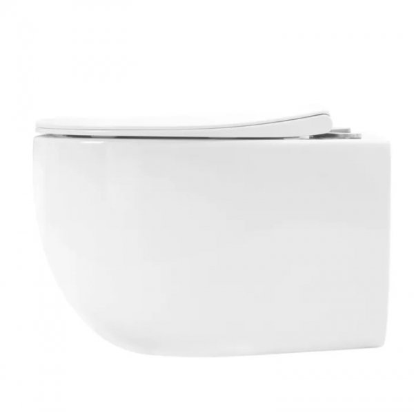 MISA WC podwieszana bezkołnierzowa z deską REA LARS RIMLESS biała