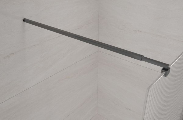 Invena ścianka walk-in ryflowana 120x200 kabina szyba szkło 8 mm hartowane