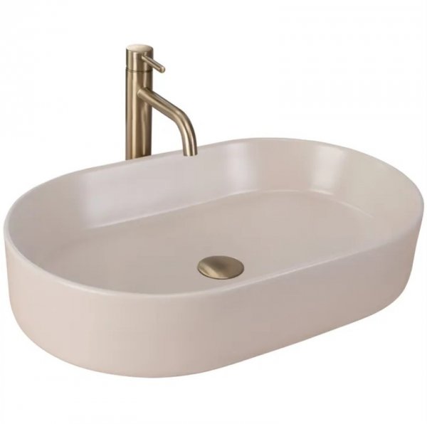 Umywalka ceramiczna nablatowa REA NADIA 60 BEIGE MATT beżowa matowa