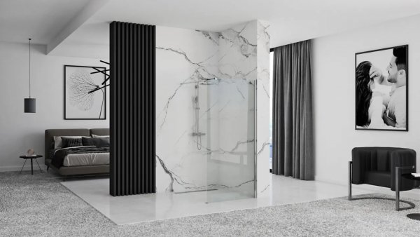 Ścianka prysznicowa walk-in REA AERO N 120 transparent chrom