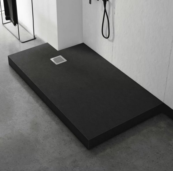 Brodzik prostokątny kompozytowy Schedline PROTOS Grey Stone 100x80