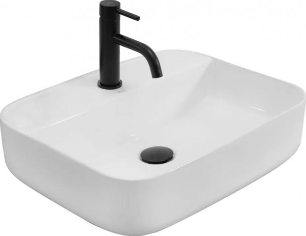 Umywalka ceramiczna nablatowa REA MARTINA biała stawiana