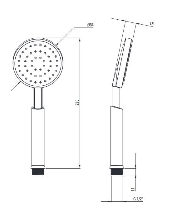 Bateria wannowa 4-otworowa Temisto z zestawem prysznicowym czarna BQT_N14D