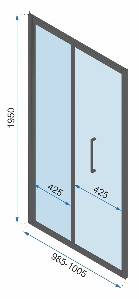Kabina prysznicowa prostokątny Rapid Fold 100x80 REA-K6400^REA-K6421