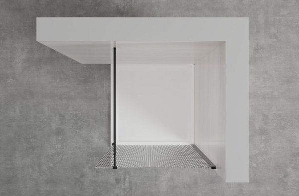 Invena ścianka walk-in ryflowana 110x200 kabina szyba szkło 8 mm hartowane