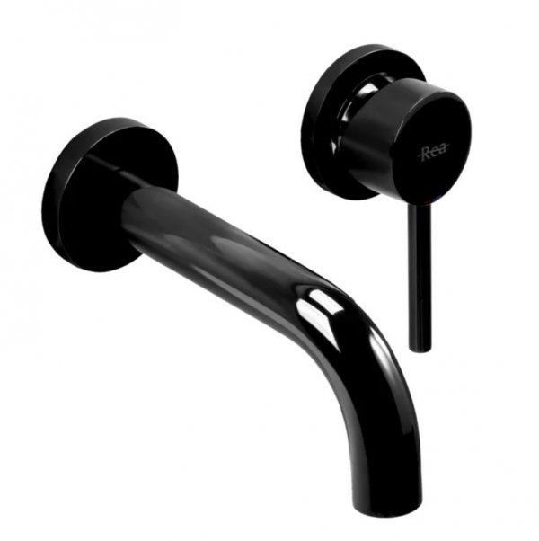 Bateria umywalkowa podtynkowa REA LUNGO BLACK METALLIC czarna metaliczna + BOX