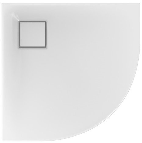 Brodzik półokrągły Tako Slim 80x80 biały + syfon